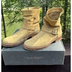 Frye Boots Ankle Natalie Short Engineer Sand Womens Riding Bootie Size 7 In Box!